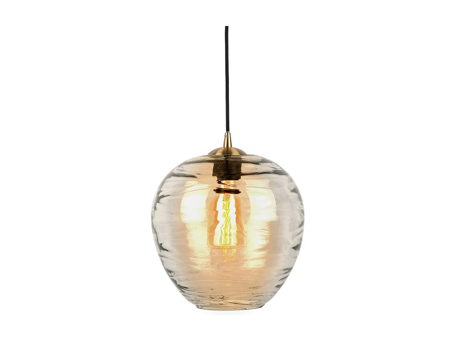 Hanglamp Glamour Globe - Amberbruin