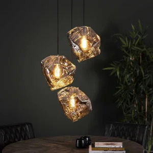 Hanglamp Rock Chromed – 3 Lampen – Industrieel – 50x50x150