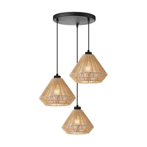 Hanglamp Ibiza Diamond – 3-Lichts – 30x30x150cm – Bruin Hanglamp Ibiza Diamond – 3-Lichts – 30x30x150cm – Bruin