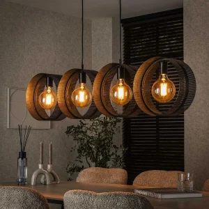 Hanglamp 4L Ring Geperforeerd – Charcoal