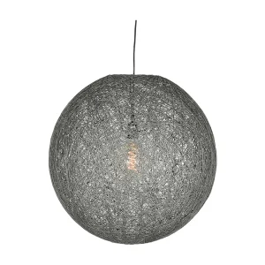Hanglamp Twist – Grijs – Vlas – 55 cm – XL Hanglamp Twist – Grijs – Vlas – 55 cm – XL