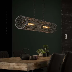 Hanglamp – Ø20 cm Cilindervormige Hanglamp – Industrieel – Gaas Hanglamp – Ø20 cm Cilindervormige Hanglamp – Industrieel – Gaas