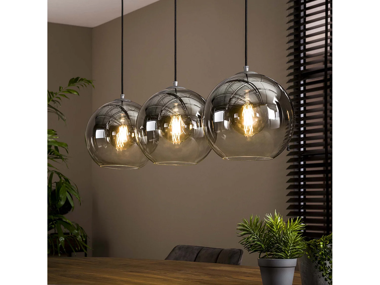 Hanglamp Bubble Shaded - 3 Lampen - Industrieel