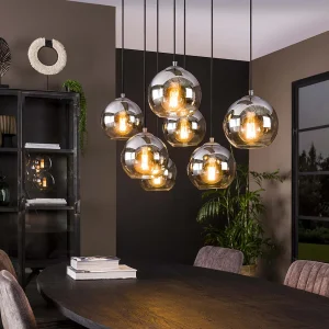 Hanglamp Bubble Shaded – 7 Lampen – Industrieel – Grijs/Zwart Hanglamp Bubble Shaded – 7 Lampen – Industrieel – Grijs/Zwart