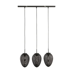 Hanglamp YAELLE – 80x20x33cm – Zwart Hanglamp YAELLE – 80x20x33cm – Zwart