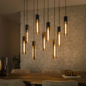 Hanglamp 5+4 Tube – Artic Zwart