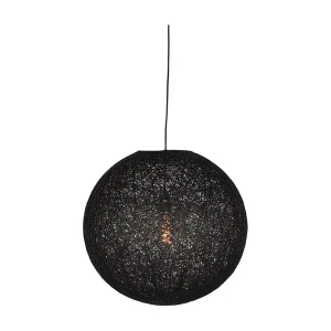 Hanglamp Twist – Zwart – Vlas – M Hanglamp Twist – Zwart – Vlas – M
