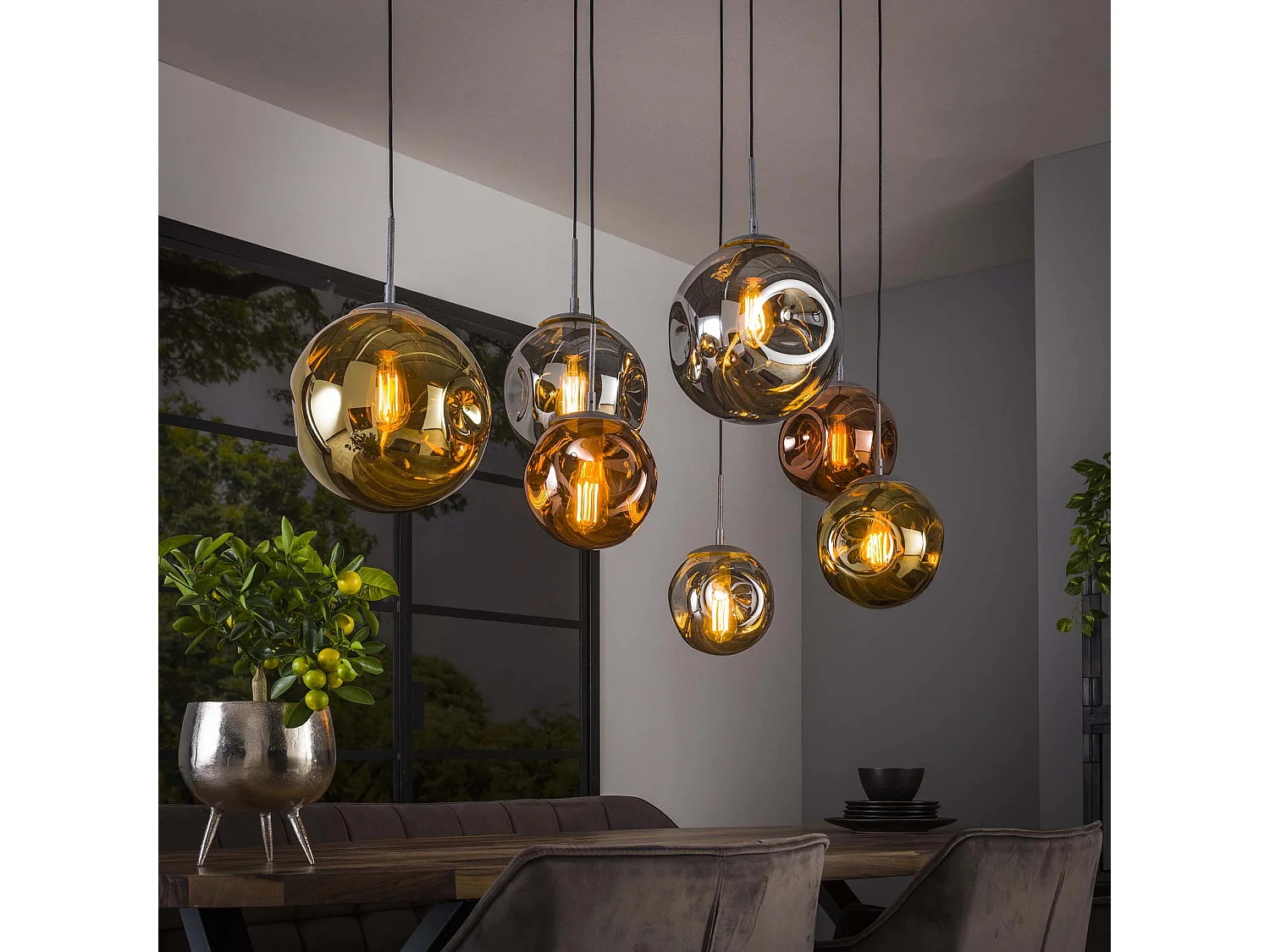 Hanglamp 4+3 stellar