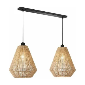 Hanglamp Ibiza Diamond – 2-Lichts – 80x33x150 cm – Bruin Hanglamp Ibiza Diamond – 2-Lichts – 80x33x150 cm – Bruin