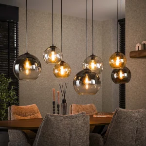 Hanglamp 4+3 Multi Globe XL – 7 Lichtpunten – Artic zwart Hanglamp 4+3 Multi Globe XL – 7 Lichtpunten – Artic zwart