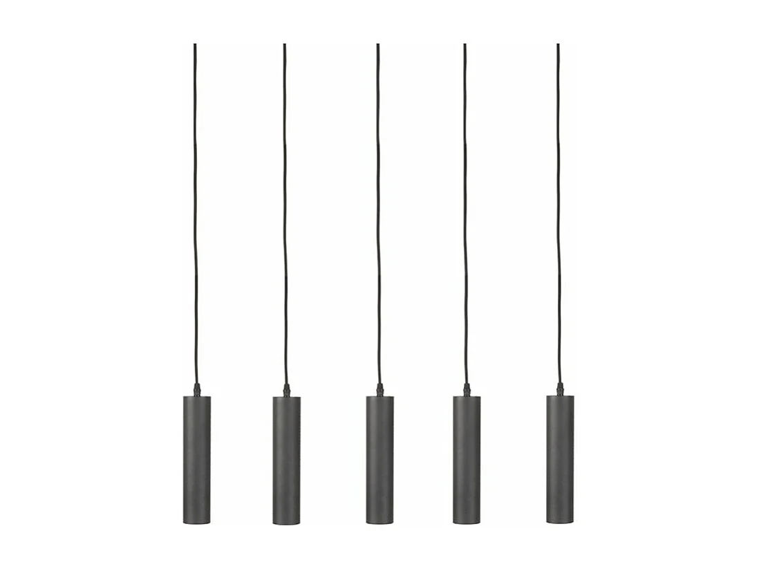 Hanglamp Ferroli - Zwart - Metaal - 5-lichts