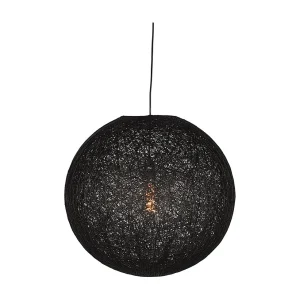 Hanglamp Twist – Zwart – Vlas – L Hanglamp Twist – Zwart – Vlas – L