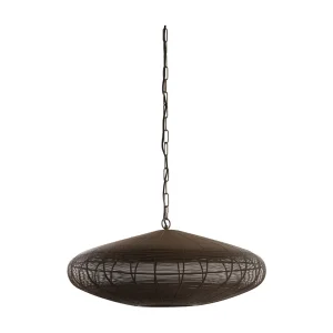 Hanglamp BAHOTO – Ø51x20cm – Bruin Hanglamp BAHOTO – Ø51x20cm – Bruin
