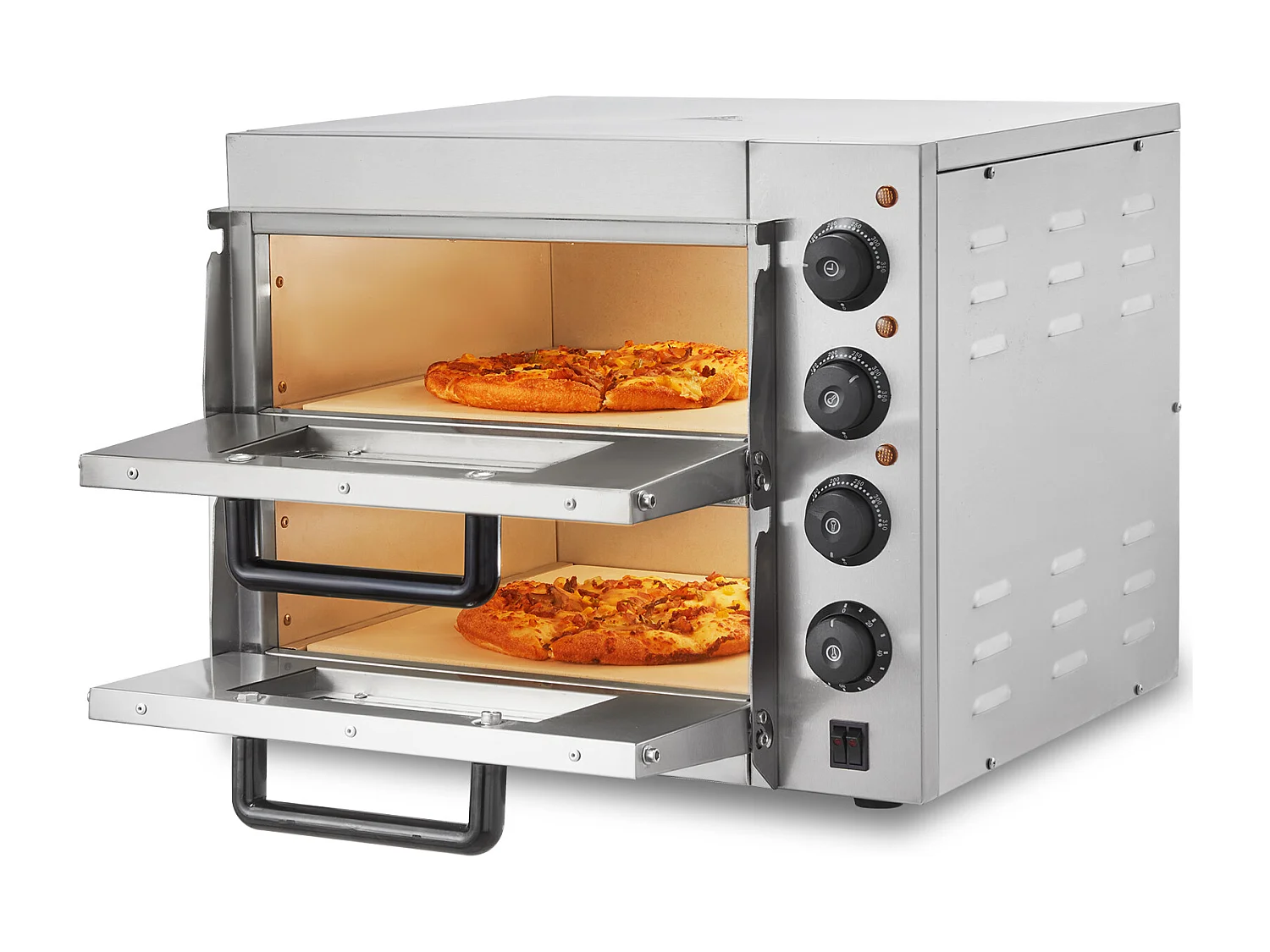 Handels-Oven SucceBuy Handels-Oven voor Pizza, Toonbank, Dubbele Pont van 35.56CM