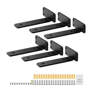 Heavy Duty Zwevende Plankbeugel SucceBuy 20,3 Cm L x 10,1 Cm B x 4 Cm H 6 Stuks Heavy Duty Zwevende Plankbeugel SucceBuy 20,3 Cm L x 10,1 Cm B x 4 Cm H 6 Stuks
