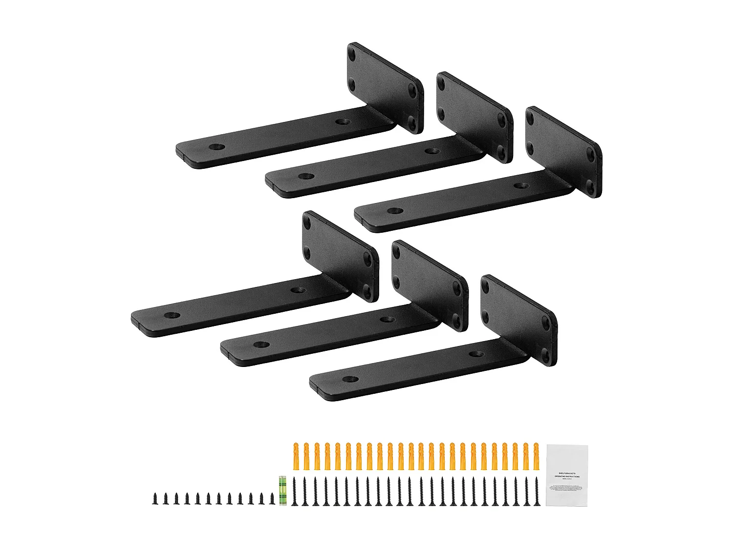 Heavy Duty Zwevende Plankbeugel SucceBuy 20,3 Cm L x 10,1 Cm B x 4 Cm H 6 Stuks