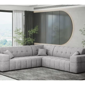 Hoekbank Hoek Eckouch Woonkamer NIMES stijlvolle stof Perfect Harmony Grey