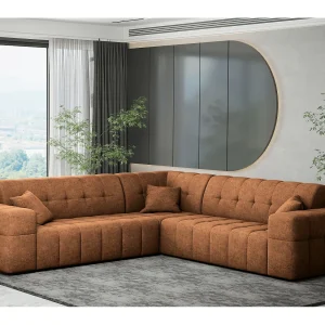 Hoekbank Hoek Eckouch woonkamer NIMES stijlvolle stof Perfect Harmony Orange