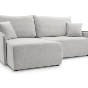 Hoekbank – in grijsbeige chenillestof – linkerzijde – NETARRO Hoekbank – in grijsbeige chenillestof – linkerzijde – NETARRO