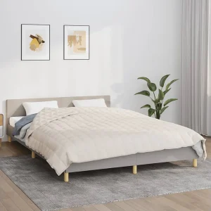 Gewogen deken Crème 220×240 cm 11 kg Comfortabele Hypoallergene Stof Gewogen deken Crème 220×240 cm 11 kg Comfortabele Hypoallergene Stof