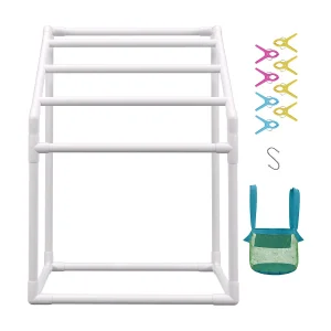 Handdoekrek, SucceBuy Outdoor Handdoekrek 5 Staven Trapeziumvormig Wit Vrijstaand voor Zwembad Handdoekrek, SucceBuy Outdoor Handdoekrek 5 Staven Trapeziumvormig Wit Vrijstaand voor Zwembad