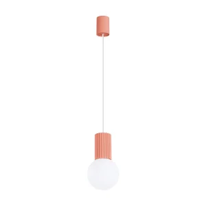 Hanglamp HALO modern van – 1 lichtbronnen – L.12 x H.120 cm – perzik Hanglamp HALO modern van – 1 lichtbronnen – L.12 x H.120 cm – perzik