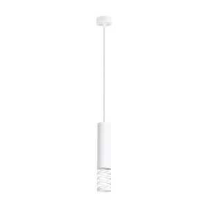 Hanglamp LAMI modern van  – 1 lichtbronnen – L.8 x H.125 cm – wit