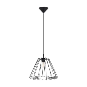 Hanglamp Trapo modern van – 1 lichtbronnen – L.35 x H.91 cm – zwart Hanglamp Trapo modern van – 1 lichtbronnen – L.35 x H.91 cm – zwart