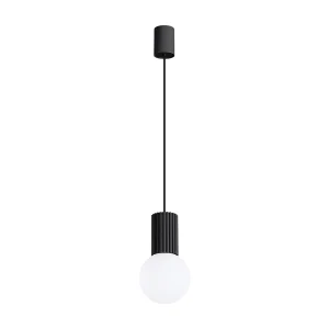 Hanglamp HALO modern van – 1 lichtbronnen – L.12 x H.120 cm – zwart Hanglamp HALO modern van – 1 lichtbronnen – L.12 x H.120 cm – zwart