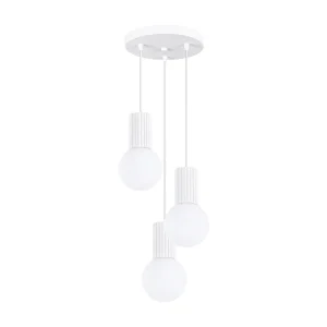 Hanglamp HALO modern van – 3 lichtbronnen – L.25 x H.125 cm – wit Hanglamp HALO modern van – 3 lichtbronnen – L.25 x H.125 cm – wit