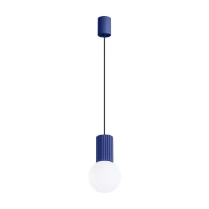 Hanglamp HALO modern van – 1 lichtbronnen – L.12 x H.120 cm – ultramarijn Hanglamp HALO modern van – 1 lichtbronnen – L.12 x H.120 cm – ultramarijn