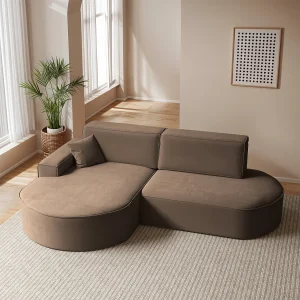 Hoekbank Modena Pro – comfort en stijl in een moderne designstof Salvador Donkerbruin Links