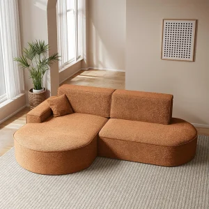 Hoekbank Modena Pro – comfort en stijl in een moderne designstof Arena Orange Links Hoekbank Modena Pro – comfort en stijl in een moderne designstof Arena Orange Links