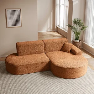 Hoekbank Modena Pro – comfort en stijl in een moderne designstof Arena Orange Rechts Hoekbank Modena Pro – comfort en stijl in een moderne designstof Arena Orange Rechts