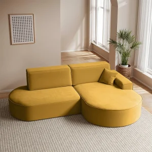 Hoekbank Modena Pro – Comfort en stijl in een moderne designstof Salvador Geel Rechts