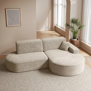 Hoekbank Modena Pro – comfort en stijl in een moderne designstof Arena Beige Rechts Hoekbank Modena Pro – comfort en stijl in een moderne designstof Arena Beige Rechts