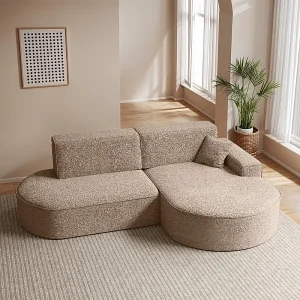 Hoekbank Modena Pro – comfort en stijl in een moderne designstof Arena Dark Beige Rechts Hoekbank Modena Pro – comfort en stijl in een moderne designstof Arena Dark Beige Rechts