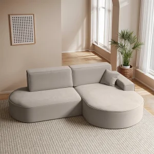Hoekbank Modena Pro – comfort en stijl in een moderne designstof Salvador lichtbeige rechts
