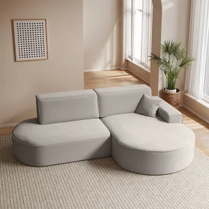 Hoekbank Modena Pro – comfort en stijl in een moderne designstof Salvador Lichtgrijs Rechts