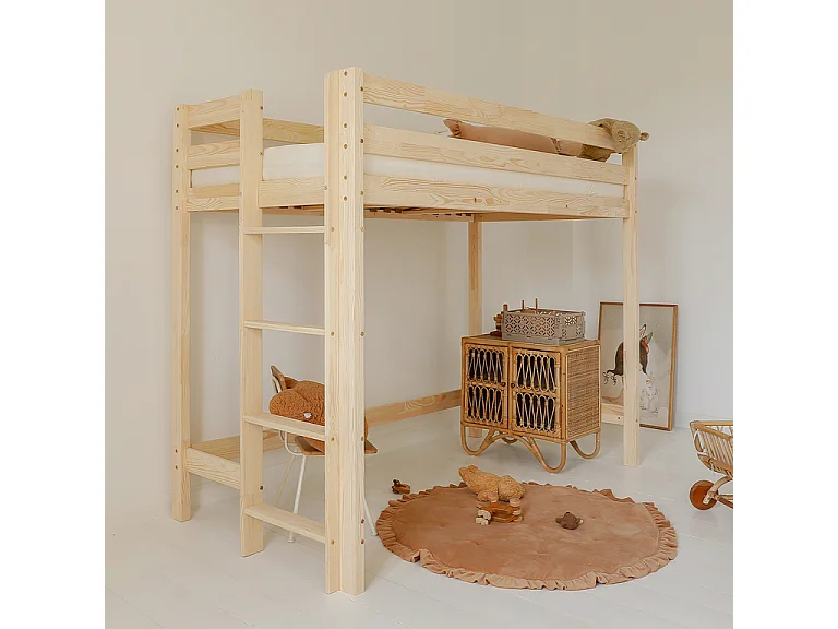 Halfhoog bed 90x190 lattenbodem inclusief Anaëlle Bois