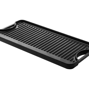Grillplaat, SucceBuy Omkeerbare Gietijzeren Bakplaat, Voorgekruid, 492 × 218 mm Grillplaat, SucceBuy Omkeerbare Gietijzeren Bakplaat, Voorgekruid, 492 × 218 mm