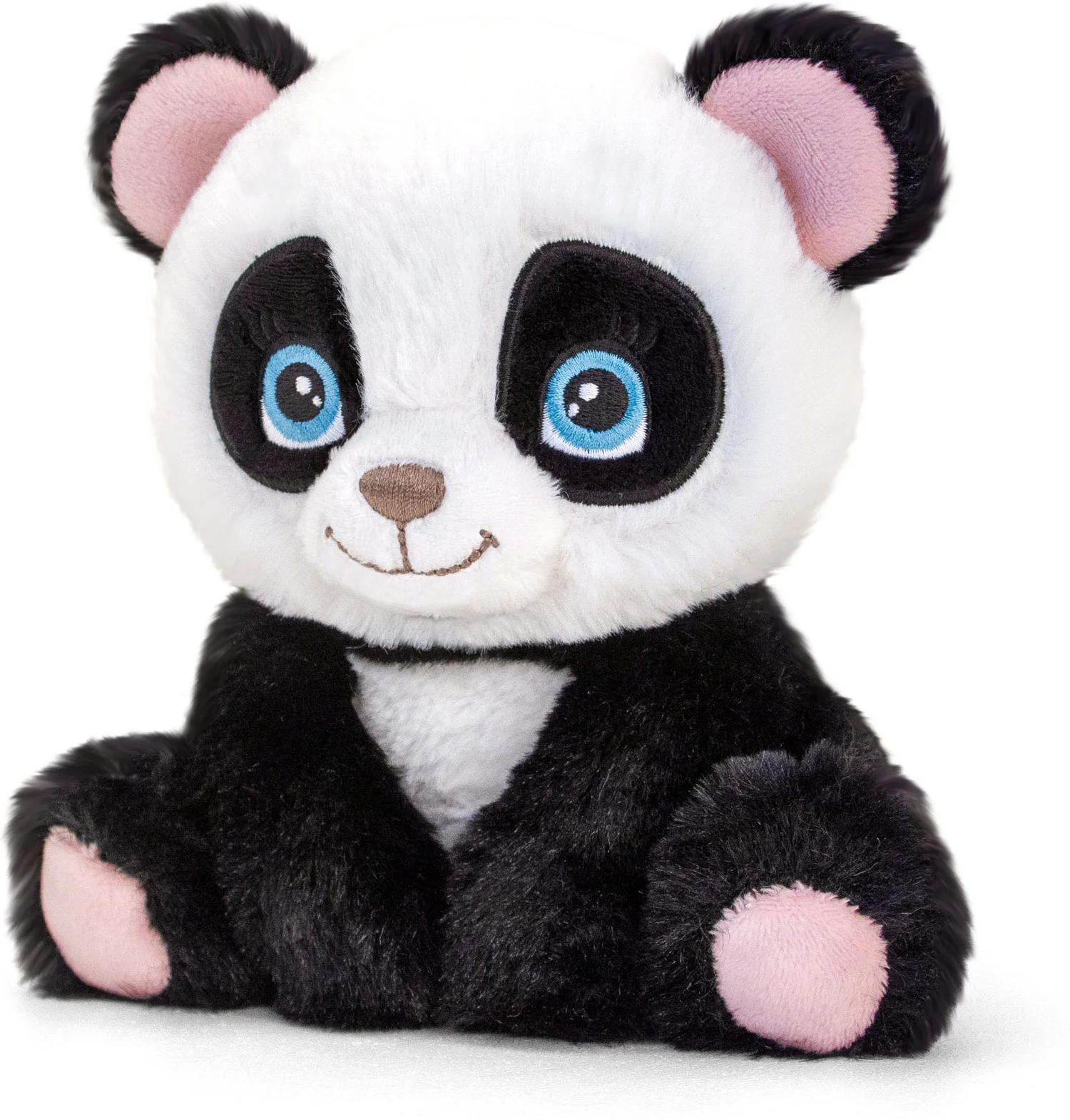 Keel Toys knuffel panda wit / zwart H 16 cm
