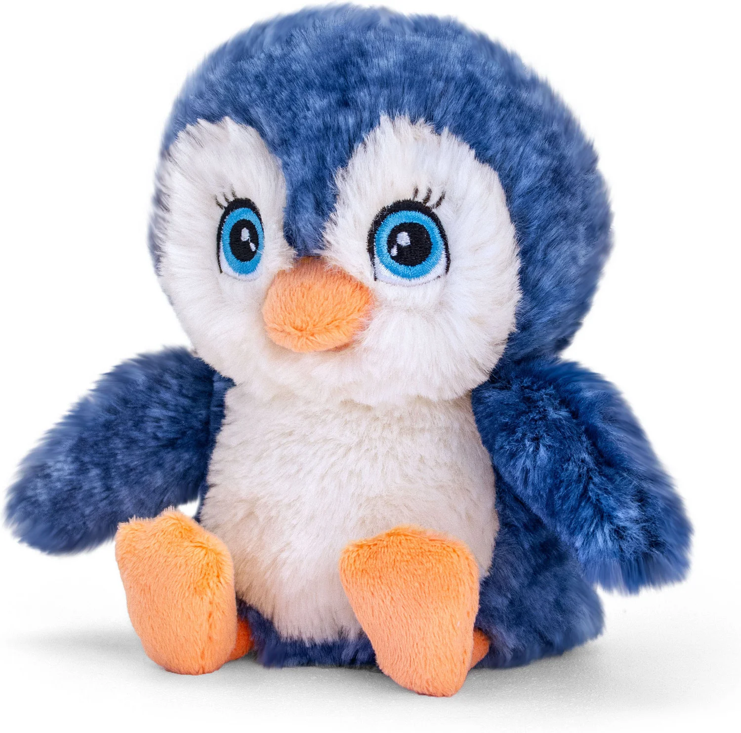 Keel Toys knuffel pinguïn blauw / wit H 16 cm