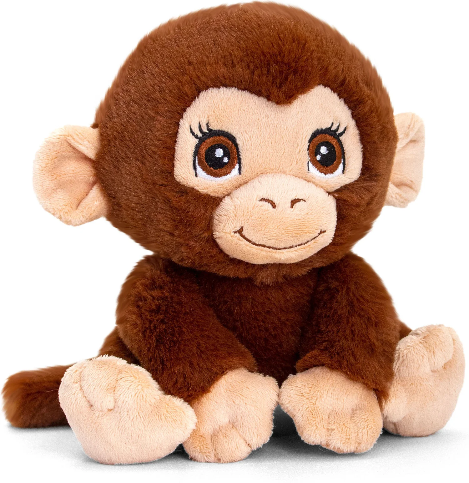 Keel Toys knuffel aap bruin H 16 cm