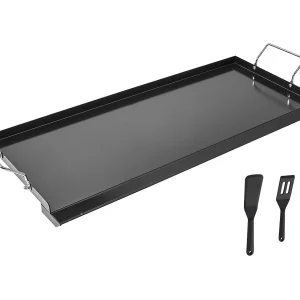 Grillplaat, SucceBuy Carbon Steel Bakplaat, Grillpan 812 x 310 mm, Zwart Grillplaat, SucceBuy Carbon Steel Bakplaat, Grillpan 812 x 310 mm, Zwart