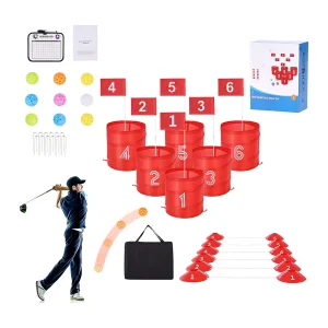 Golfspel SucceBuy Backyard Set van Draagbare 6-Gaten Emmers voor Kinderen en Volwassenen Golfspel SucceBuy Backyard Set van Draagbare 6-Gaten Emmers voor Kinderen en Volwassenen