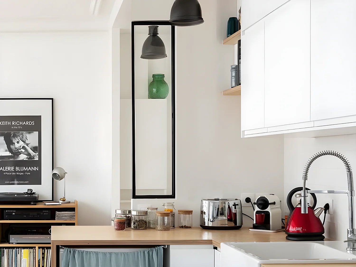 Glazen binnenraam in aluminium met poedercoating - 30 x 105 cm (B x H) -Koop nu goedkoop online