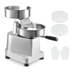 Hamburgerpers SucceBuy Hamburgerpatty Machine 15 cm Commerciële Pers Vleesvormer Keuken 110 V Roestvrij Staal/Zilver Hamburgerpers SucceBuy Hamburgerpatty Machine 15 cm Commerciële Pers Vleesvormer Keuken 110 V Roestvrij Staal/Zilver