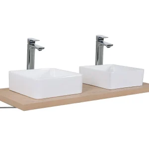 Hangend wastafelblad voor wastafel – 120 cm – Dikte 3,8 cm WILL
