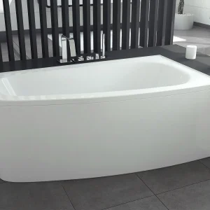 Hoekbad LUNA 150×80 rechts met acrylschort | Afvoer & poten GRATIS! Hoekbad LUNA 150×80 rechts met acrylschort | Afvoer & poten GRATIS!